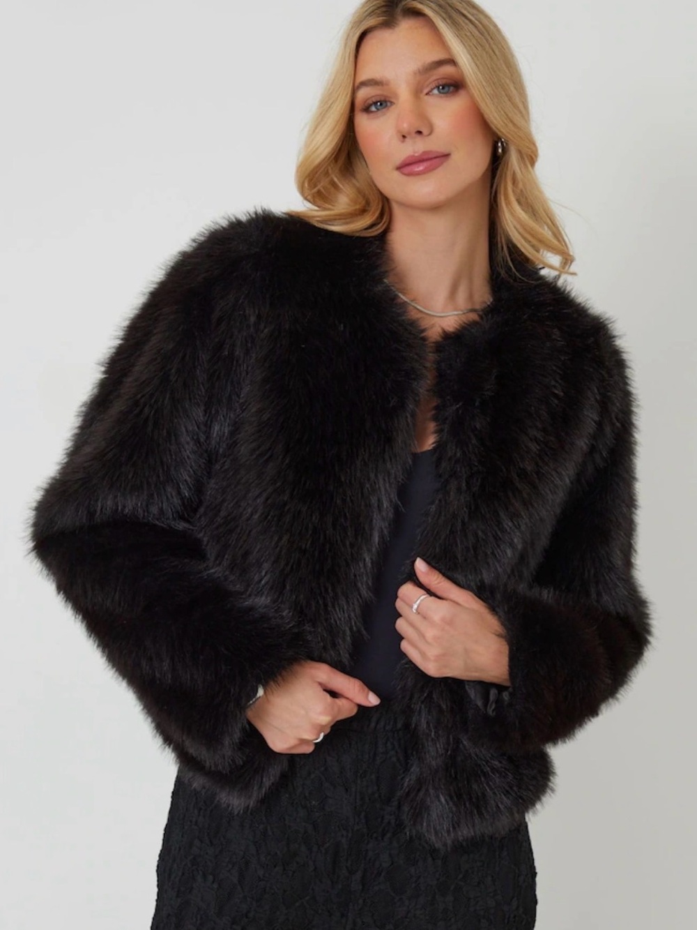 A&F Oversized Faux Fur Jacket